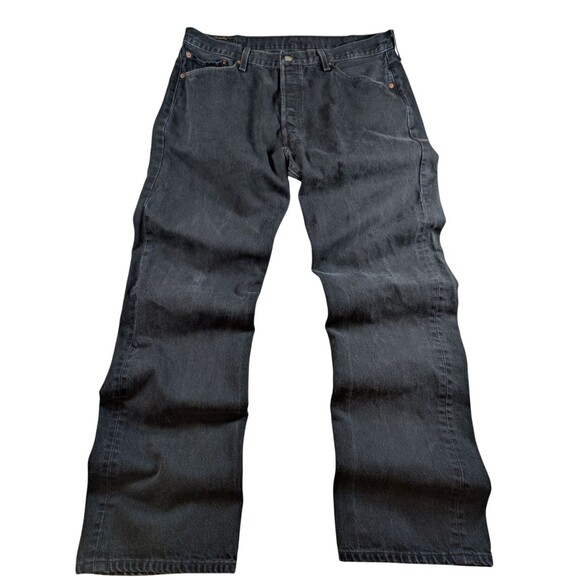 Levi’s 501 XX Button Fly 100% Cotton Black Denim Jeans 38X34 Y2K - Picture 1 of 11